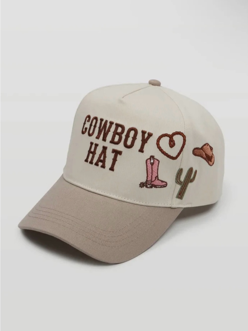 David and Young Cream & Tan womens Cowboy Cap